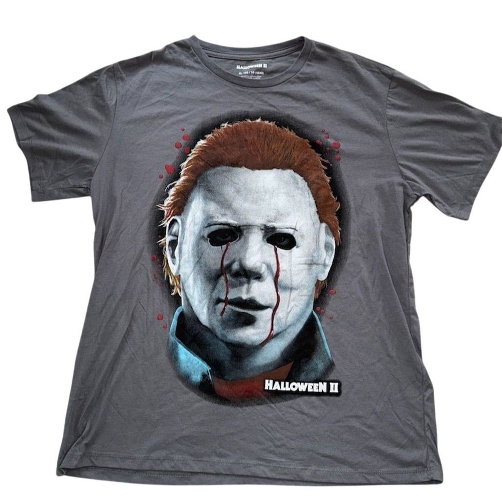 Halloween II Michael Myers‎ Men's XL Black Graphic T-Shirt horror iconic graphic